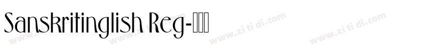 Sanskritinglish Reg字体转换